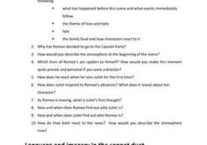 Romeo and Juliet Worksheets Act 1 Along with Romeo and Juliet Act 1 Scene 5 Prehension by Tesenglish