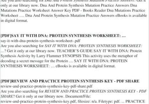 Say It with Dna Protein Synthesis Worksheet together with Dna Rna and Proteins Worksheet Worksheet Math for Kids