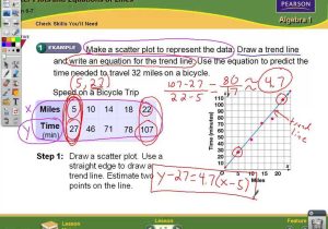 Scatter Plots and Lines Of Best Fit Worksheet Along with 6 7 Scatter Plots and Equations Of Lines Part 1