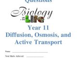 Science 8 Diffusion and Osmosis Worksheet Answers together with Diffusion Osmosis and Active Transport Practice Questions