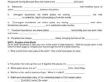 Science Worksheet Answers Along with Exploring Plate Tectonics Worksheet Lesson Planet