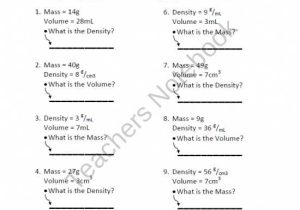 Science Worksheet Answers as Well as 17 Best Density Images On Pinterest
