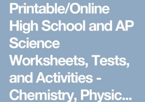 Science Worksheet Answers with Printable Line High School and Ap Science Worksheets Tests and