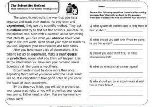 Scientific Method Worksheet High School with Elementary Scientific Method Worksheet Worksheets for All