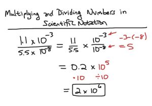 Scientific Notation Worksheet Answers Also Kindergarten Scientific Notation Division Worksheet