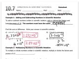 Scientific Notation Worksheet Answers with Operations with Scientific Notation Worksheet Answers Galler