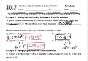 Scientific Notation Worksheet Answers with Operations with Scientific Notation Worksheet Answers Galler