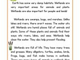 Second Grade Reading Comprehension Worksheets as Well as This Reading Prehension Worksheet Wetlands is for Teaching