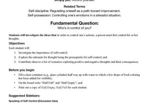 Self Control Worksheets as Well as 51 Best Lesson Plans Images On Pinterest