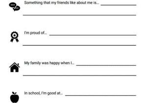 Self Esteem Worksheets for Elementary Students and About Me Self Esteem Sentence Pletion Preview …