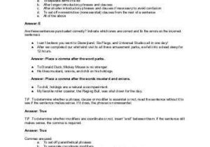 Semicolons and Colons Worksheet Answers or for Items In A Series W