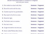 Sentence and Fragment Worksheet and 16 Best Education Images On Pinterest