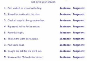 Sentence and Fragment Worksheet and 16 Best Education Images On Pinterest