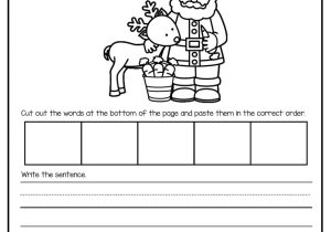 Sentence Building Worksheets for Kindergarten or Kindergarten Language Arts Worksheets Kindergarten Picture December