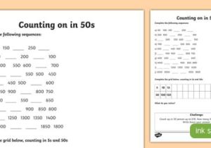 Sep Calculation Worksheet Also Counting In 50s Worksheet Counting Worksheet 50 Numbers