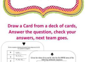 Sequences and Series Worksheet as Well as Arithmetic Sequences This Game Has 48 Questions with Answers