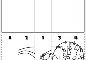 Sequencing Worksheets for Kindergarten or Dinosaur Scene Number Sequence Group 4