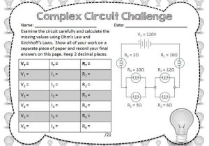 Series and Parallel Circuits Worksheet Answer Key as Well as Plex Circuit Challenge Ohm S Law & Kirchhoff S Law In Mixed