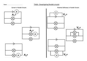 Series and Parallel Circuits Worksheet Answer Key with Series and Parallel Circuits Worksheet New Electricity 6 Lessons