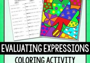 Shamrockin Equations Worksheet Answers Key as Well as Simplifying Expressions Coloring Teaching Resources