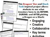 Shark Tank Worksheet Pdf and Inventor Research & Invention Project