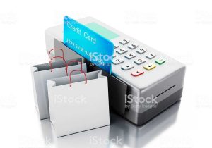 Shopping for A Credit Card Worksheet Along with 3d Credit Card and Card Reader with Shopping Bags Stok Foto