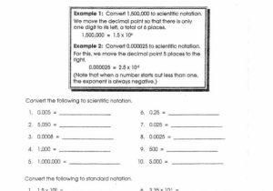 Significant Figures Worksheet Chemistry Along with Scientific Notation Worksheet Instructional Fair Inc Kidz Activities