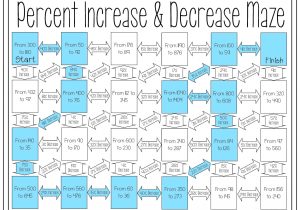 Simple and Compound Interest Practice Worksheet Answer Key Along with Percent Increase and Decrease Maze Pinterest