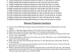 Simple and Compound Interest Worksheet together with 7th Grade Math Simple Interest Worksheets