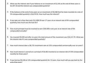 Simple and Compound Interest Worksheet together with Fresh Simple Interest Worksheet New Simple and Pound Interest