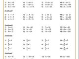 Simple Equations Worksheet or solving Linear Equations Worksheets Pdf