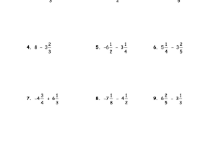 Simple Linear Equations Worksheet Also Fractions Dividing Mixed Numbers andtions Worksheet Worksheets 7th