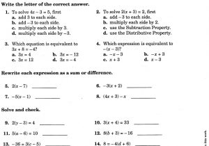 Simple Linear Equations Worksheet or solving Inequalities Worksheet E Step Best Worksheet solving Multi