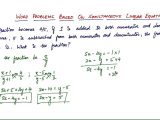Simple Linear Equations Worksheet or Word Problems Linear Equations Worksheet