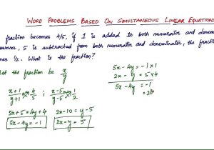 Simple Linear Equations Worksheet or Word Problems Linear Equations Worksheet