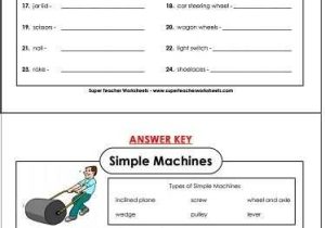 Simple Machines Worksheet Answers or Many Everyday Objects are Actually Simple Machines Can You Identify