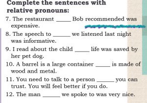 Simple Sentences Worksheet or English Pronouns Indefinite Relative and Reflexive Pronouns