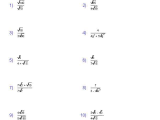 Simplifying Algebraic Expressions Worksheet Also Dividing Radical Expressions Worksheets