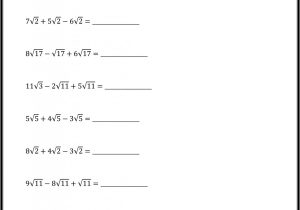 Simplifying Algebraic Expressions Worksheet Answers with 6th Grade Math Worksheets