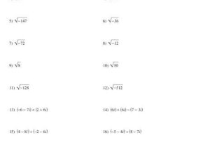 Simplifying Radical Expressions Worksheet Answers with Simplifying Imaginary Numbers Worksheet Kidz Activities