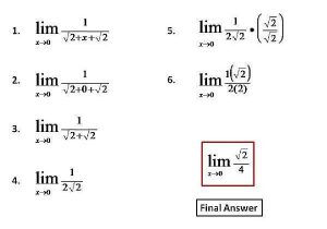Simplifying Square Roots Worksheet Answers as Well as Bccalculus Algebraic Methods for Evaluating Limits