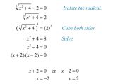 Simplifying Square Roots Worksheet Answers as Well as solving Radical Equations