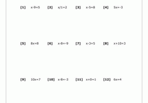 Single Variable Algebra Worksheet and Step 1 Worksheets Kidz Activities