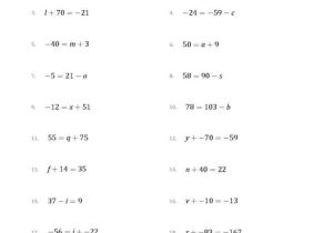 Single Variable Algebra Worksheet together with Best E Step Equations Worksheets Unique Evaluating Two Step
