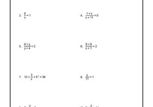 Single Variable Algebra Worksheet with solve for the Variables Worksheet 1 Of 10