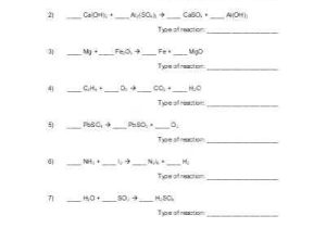 Six Types Of Chemical Reaction Worksheet with Classifying Chemical Reactions Worksheet Answers – Streamcleanfo