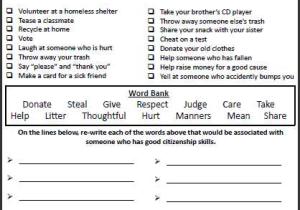 Social Skills Activities Worksheets or Empowered by them Citizenship Skills