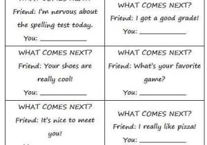 Social Skills Activities Worksheets with Free social What Es Next Great for Practicing social Skills and