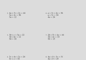 Solving Addition and Subtraction Equations Worksheets Answers with solving Systems Equations Algebraically Worksheet