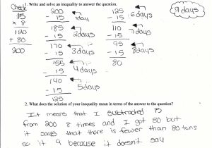 Solving and Graphing Inequalities Worksheet Answers together with Worksheet Writing Inequalities From Word Problems Worksheet